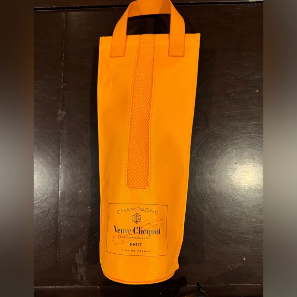 Veuve Clicquot Insulated Signature Orange Bottle Carry Bag with Mesh Design